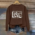 thumbnail image 5 of ylioge Womens Valentine's Day Sweatshirts Pullover Crewneck Tops Ladies Trendy Long Sleeve Loose Fit Graphic Sweatshirt Winter, 5 of 6