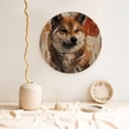 thumbnail image 5 of Balery Vintage Shiba Inu Art Print Bone China Decorative Plate Ceramic Dinner Plates Art Crafts with Display Stand-7in, 5 of 6