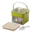thumbnail image 1 of YWIYIUD 1PC Practical 25 IceMaker Compact Double Layer IceCube Tray withLid PullOutIce Drawer with Portable Handle for Home Hotel Cafe and Restaurant, 1 of 8