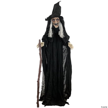 Tekky Toys 7ft Scary Life-Sized Animated Ghost Witch - Creepy Halloween ...