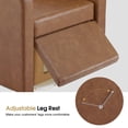 thumbnail image 3 of BarberPub Backwash Shampoo Station Chair, Adjustable Ceramic Bowl, Shampoo Station for Barber Shop 9364 Brown, 3 of 9