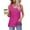 02&Hot Pink, variant on Babysbule Women's Sequin Sleeveless Casual Top Summer Round Neck Comfortable Fashionable Daily Wear