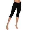 thumbnail image 1 of UKAP Pantalon Capri de Yoga Taille Haute pour Femmes, Noir, TP, 1 of 2