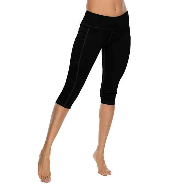 UKAP Ladies Capri Yoga Pants Tummy Control Leggings High Waisted