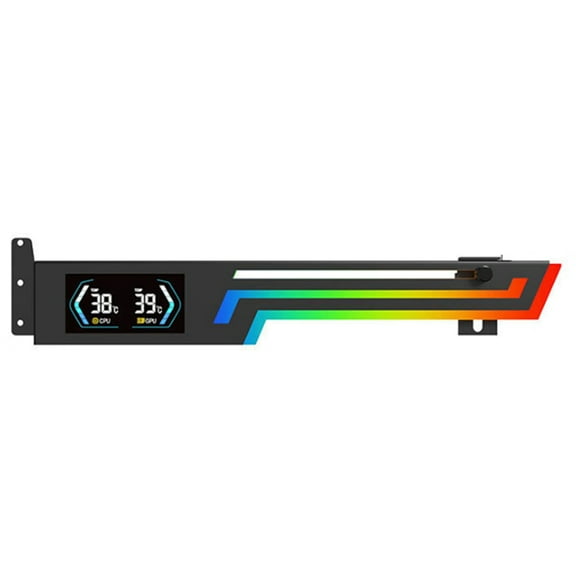 Z-X6 Temperature Display Graphics Card Bracket 5V 3PIN ARGB AURA SYNC Graphics Card VGA Holder Height Adjustable