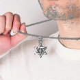 thumbnail image 4 of Metal Gold Plated Star Of David Cross Pendant Necklace Classic Jewish Cultist 2024, 4 of 5