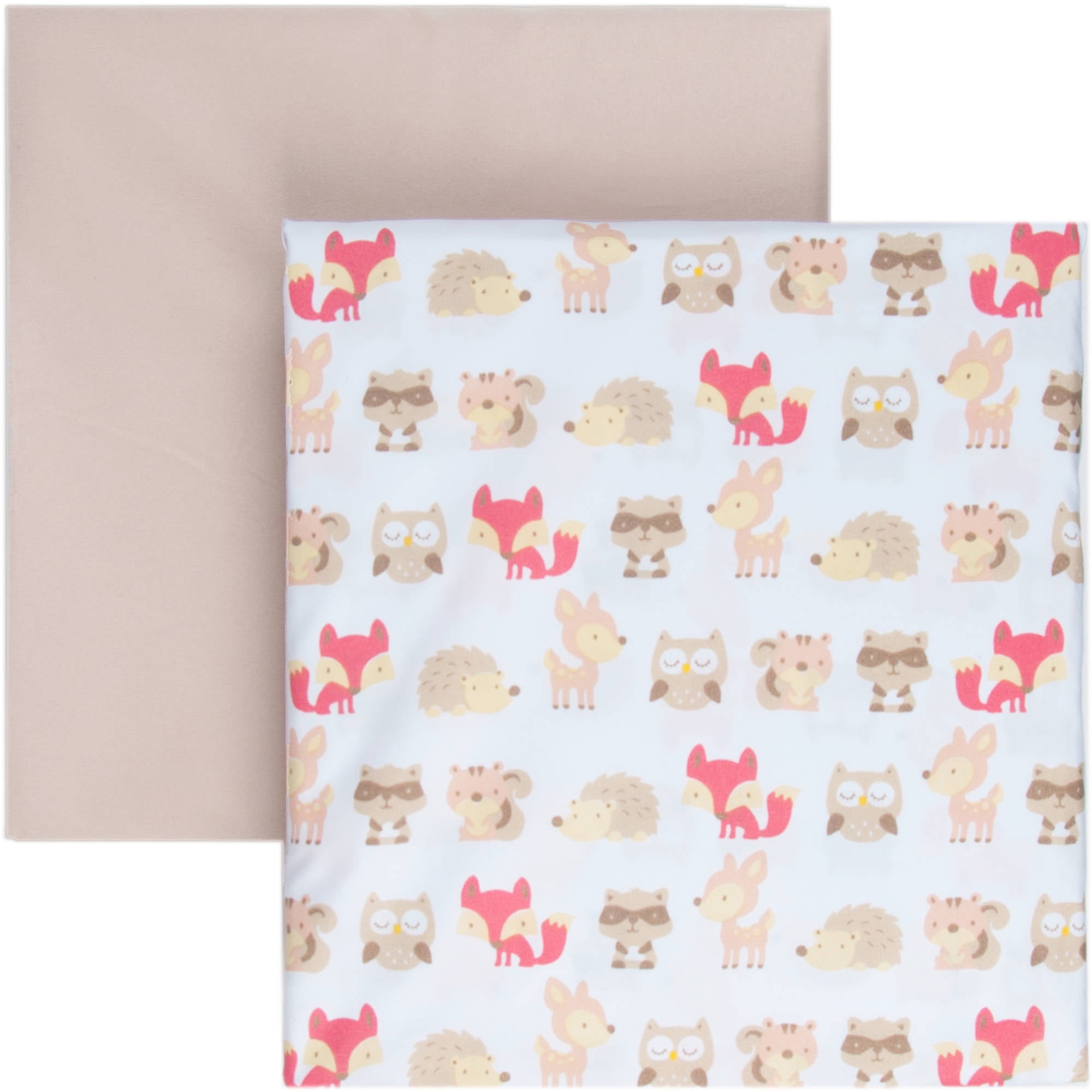 Tadpoles 2 Piece Microfiber Crib Fitted Sheets Woodland Creatures