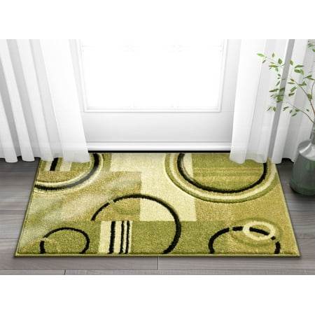 Bathroom Scatter Rugs Doormat Ruby Kitchen Bathroom Soft Durable Accent Rug Small Carpet Scatter Entry Mat Easy to Clean Modern Woven Hearth Mat Green 1'8