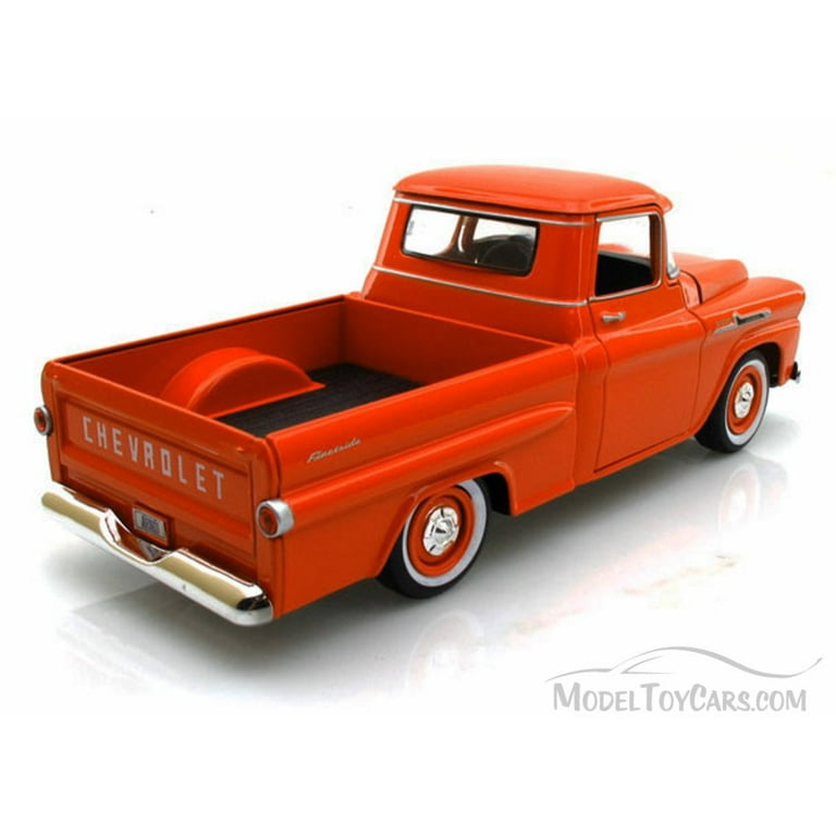 1958 Chevy Apache Fleetside Pickup Truck, Orange - Motormax 79311