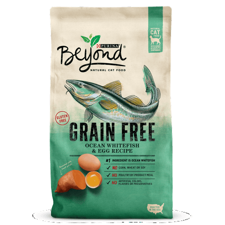 Purina beyond grain free ocean whitefish & egg recipe adult dry cat food, 3 lb