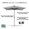 thumbnail image 2 of Freetime Fun Heavy Duty Ibiza 8x10ft Rectangular Outdoor Patio Umbrella with Solar Lights, Grey, 2 of 5