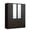 63 Black, variant on JassmiPkwy 75" Tall 4-Door Armoire Wardrobe Closet with 3 Drawers & 2 Mirrors, Modern Wooden Bedroom Armoires with Hanging Rod and LED Lights for Bedroom, Black