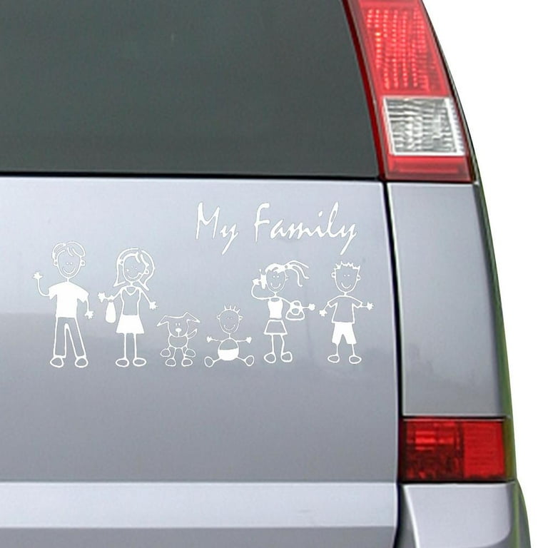 Making my family funny bumper decal sticker vinyl stick figure family car  truck window