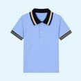 thumbnail image 4 of Cethrio Boys Polo Shirts Size 8, Collared Cotton Buttons Short Sleeve School Uniform Shirts Blue, 4 of 4
