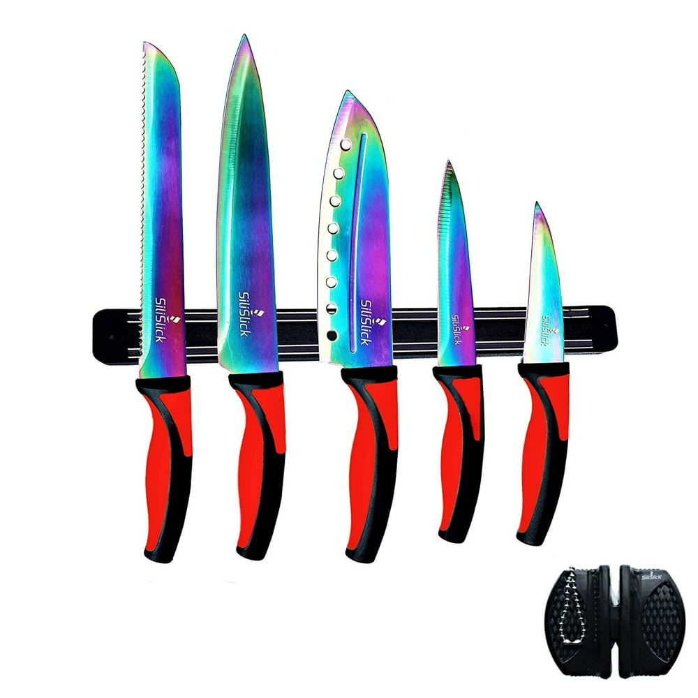 SiliSlick - Rainbow Knife Kitchen Starter Set (5 Professional Grade