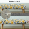 thumbnail image 5 of Whosucclay Lemon Flower Leaf Print Stretch Dining Bench Cover Universal Bench Seat Furniture Protector Wear Resistant Bench Seat Cushion Slipcovers for Dining Room, Living Room, 5 of 7