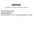 thumbnail image 2 of Kugel Front Wheel Bearing and Hub Assembly Pair for Car Mazda 3 CX-3 Sport - Left Right Side (Driver Passenger) K70-100367, 2 of 11
