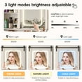 thumbnail image 3 of Vabches Farmhouse Makeup Vanity Desk with Sliding Mirror Large Vanity Table with 3 Drawers and Charging Station, White, 3 of 9