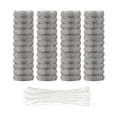 thumbnail image 1 of Trampa para pelusas de acero inoxidable de 48 piezas con bridas de nailon para restos de papel y algodón, 1 of 9