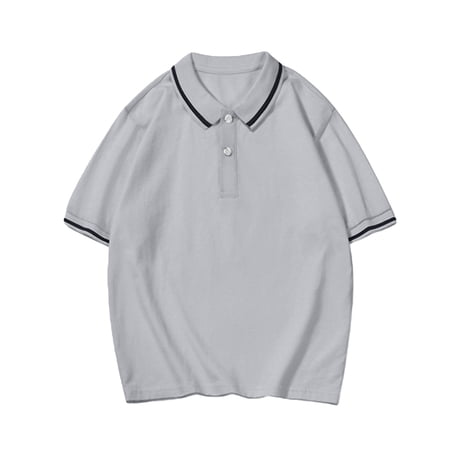 GiLiling Boys Golf Shirt Short Sleeve Button Collared Athletic Basic Sports Top for Golf and Training (Grey 13-14 Years)