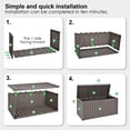 thumbnail image 3 of 80Gal Outdoor Deck Box Container, Patio Storage Bench with Lockable Lid and Side Handles for Patio Outdoor Furniture, Brown, 3 of 8