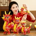 thumbnail image 5 of 2024 Chinese New Year Dragon Plush Gift, Chinese Zodiac Stuffed Animal Dragon Mascot Doll, for Spring Festival Ornaments New Year Decorations, 11 inches, 5 of 6