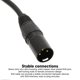 thumbnail image 5 of XLR Male to XLR Right Angle Female Microphone Cable 3 Pin Silver Plated OFC Conductor XLR Microphone Balanced Cable 29.5in, 5 of 5