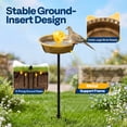 thumbnail image 5 of SPECSTAR Bird Bath for Outside, Outdoor 13'' Birdbath Bowl with Metal Ground Stake, Weather-Resistant ABS Bird Bath and Feeder for Garden, 1.45 Gallons, Copper, 5 of 8
