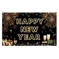 thumbnail image 1 of Banner Happy New Year 2024 para decoración de fiesta, negro y dorado, 1 of 1