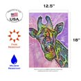thumbnail image 2 of Toland Home Garden Neon Giraffe Giraffe Flag Double Sided 12x18 Inch, 2 of 5