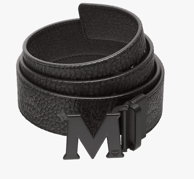 MCM Claus Reversible Belt - Black, Matte Black Buckle MXBAAVI08BK001 ...