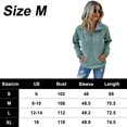 thumbnail image 2 of Sudadera de manga larga con solapa y media cremallera para mujer, color sólido, elegante, holgado, informal (verde grisáceo), 2 of 6