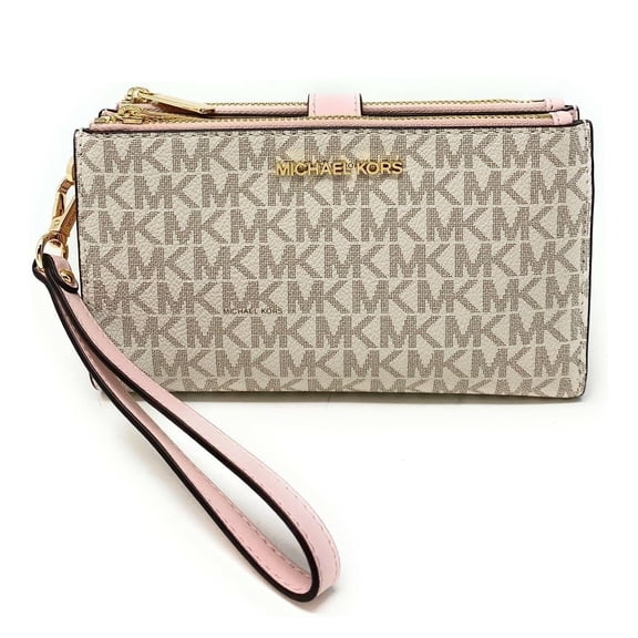 Cartera Michael Kors Original Doble Cierre Vainilla Rosa