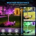 thumbnail image 3 of 8-Pack Low Voltage Landscape Lighting with RGB+CCT Color Changing, 10W, 600LM, 12-24V AC/DC, Wet Location, Landscape Spot Lights Outdoor for Garden Tree Yard Uplighting, Bronze, ETL Listed, 3 of 11