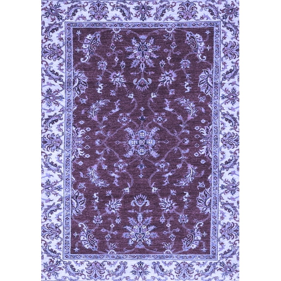 Ahgly Company Indoor Rectangle Abstract Blue Modern Area Rugs, 2' x 3'