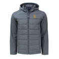 thumbnail image 2 of Men's Cutter & Buck Gray San Diego Padres Big & Tall Evoke Hybrid Eco Softshell Recycled Full-Zip Hoodie, 2 of 3