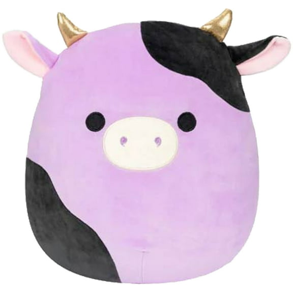 Squishmallows Official Kellytoys Plush 12 Inch Alexie the Black and Purple Cow Ultimate Soft Plush Stuffed Toy