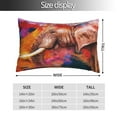 thumbnail image 4 of Kll Oil Paintings Of Elephants Pillow Covers Envelope Closure,Super Soft And Cozy Fuzzy Fleece Pillow Case Cover 16"X24", 4 of 9