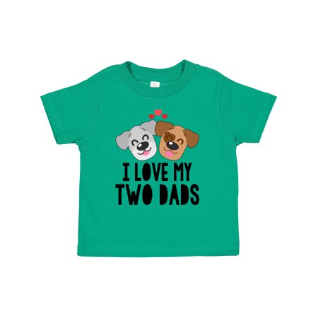 

Inktastic I Love My 2 Dads Gift Toddler Boy or Toddler Girl T-Shirt