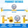 thumbnail image 4 of EIMELI Refrigerant Charge Hose Premium AC Refrigerant Hose Kit with Gauge 1/2 Acme Thread Sturdy Car Air Conditioner Re Hose for Home Car Air Conditioner (Blue), 4 of 11