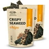 Gimgo On The Go Vegan Seaweed Crunchy Snacks, Low Calorie, Low Sugar, Low Carb, 3G Of Protein Chips, Roasted Layered Korean Kelp Nori, Bite-Sized (Grain, Pack Of 2)