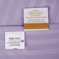 thumbnail image 4 of BNM 300 Thread Count Egyptian Cotton Stripe Sheet Set, Split King, Lavender, 4 of 9