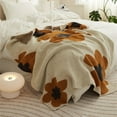thumbnail image 2 of Nordic ins style knitted fleece blanket sunflower nap blanket single casual blanket cover blanket sofa blanket, 2 of 4