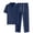 Navy, variant on Bixock Plus Size Sweatsuit Outfits fot Men,2 Piece Set for Men Solid Color Linen Short Sleeve V Neck Button Shirt and Long Pants Summer Casual Vacation Set
