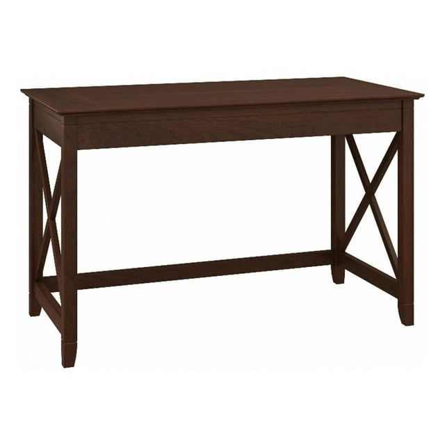 Pemberly Row Contemporary 48W Writing Desk in Bing Cherry Finish