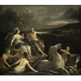 thumbnail image 2 of Boullogne, Bon 13x12 White Modern Wood Framed Museum Art Print Titled - Triumph of Neptune Bon Boullogne, 2 of 4