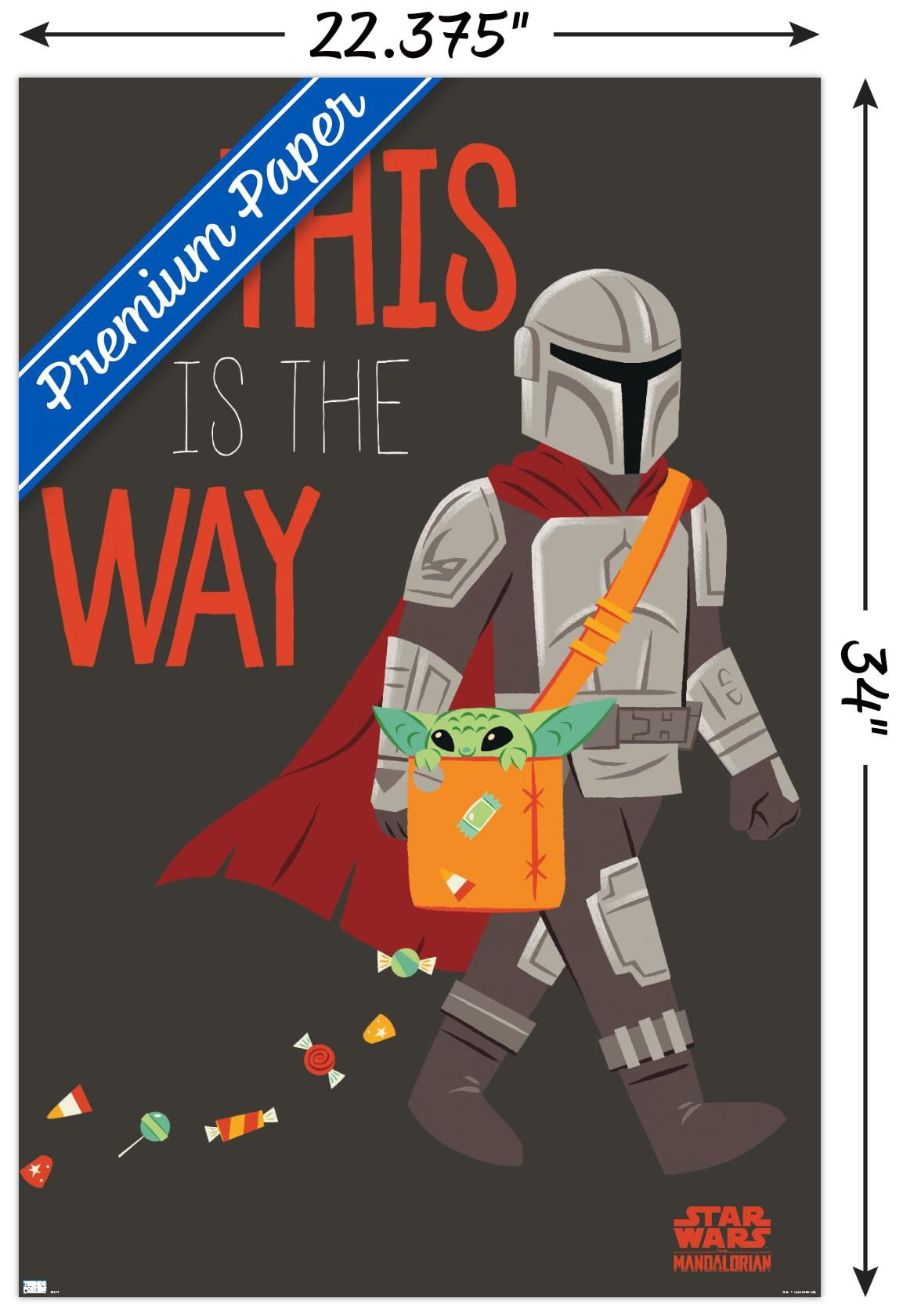 Star Wars: The Mandalorian - Mando Trick Or Treat Wall Poster, 22.375" x 34"