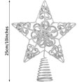 thumbnail image 3 of Decoración de la copa del árbol de la estrella del alambre santo del primero del árbol de navidad del metal con las lentejuelas, 3 of 5