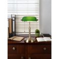 thumbnail image 2 of Lámpara de escritorio Nerays Glass Bankers con interruptor de cadena, color verde, 2 of 7