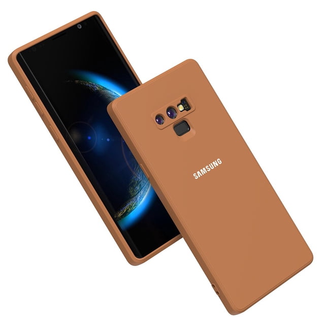 Funda protectora de silicona líquida suave para Samsung Galaxy Note 9, carcasa trasera para teléfono móvil, alta calidad QYM unisex
